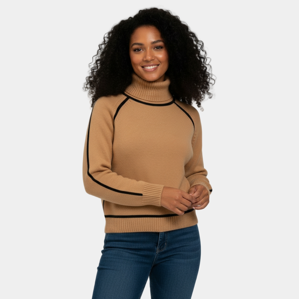 Wool Turtleneck Sweater for Women - Cozy Knit Design for Casual Winter Wear - Warm Essential for Cold Weather