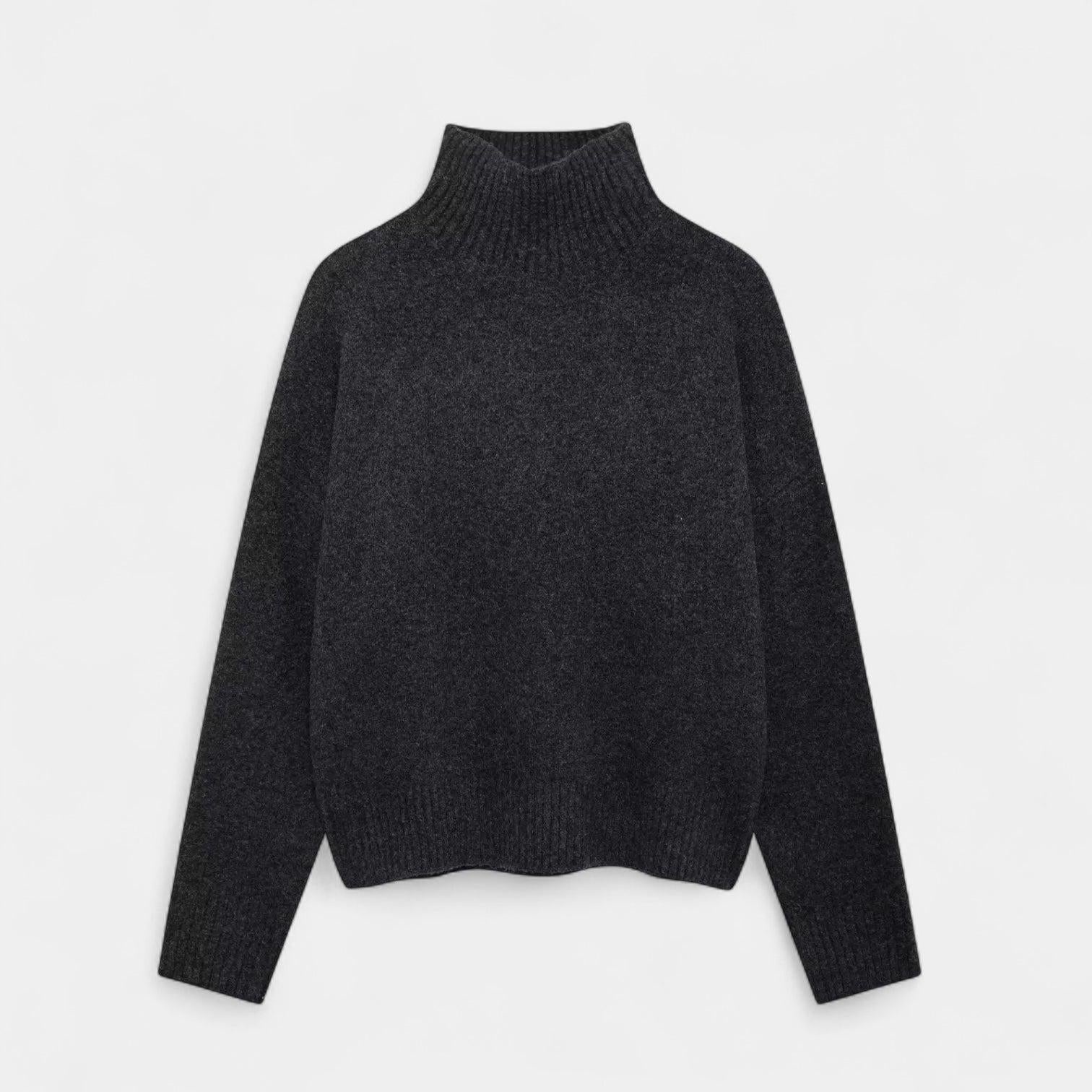 Wool Turtleneck Sweater for Women - Soft Knit Casual Jumper for Layering and Daily Wear