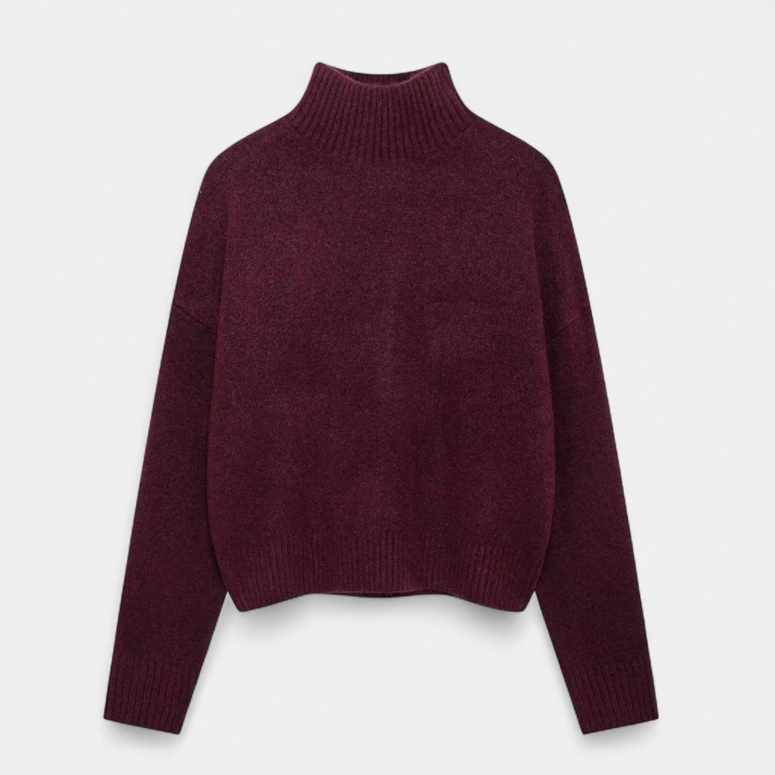 Wool Turtleneck Sweater for Women - Soft Knit Casual Jumper for Layering and Daily Wear