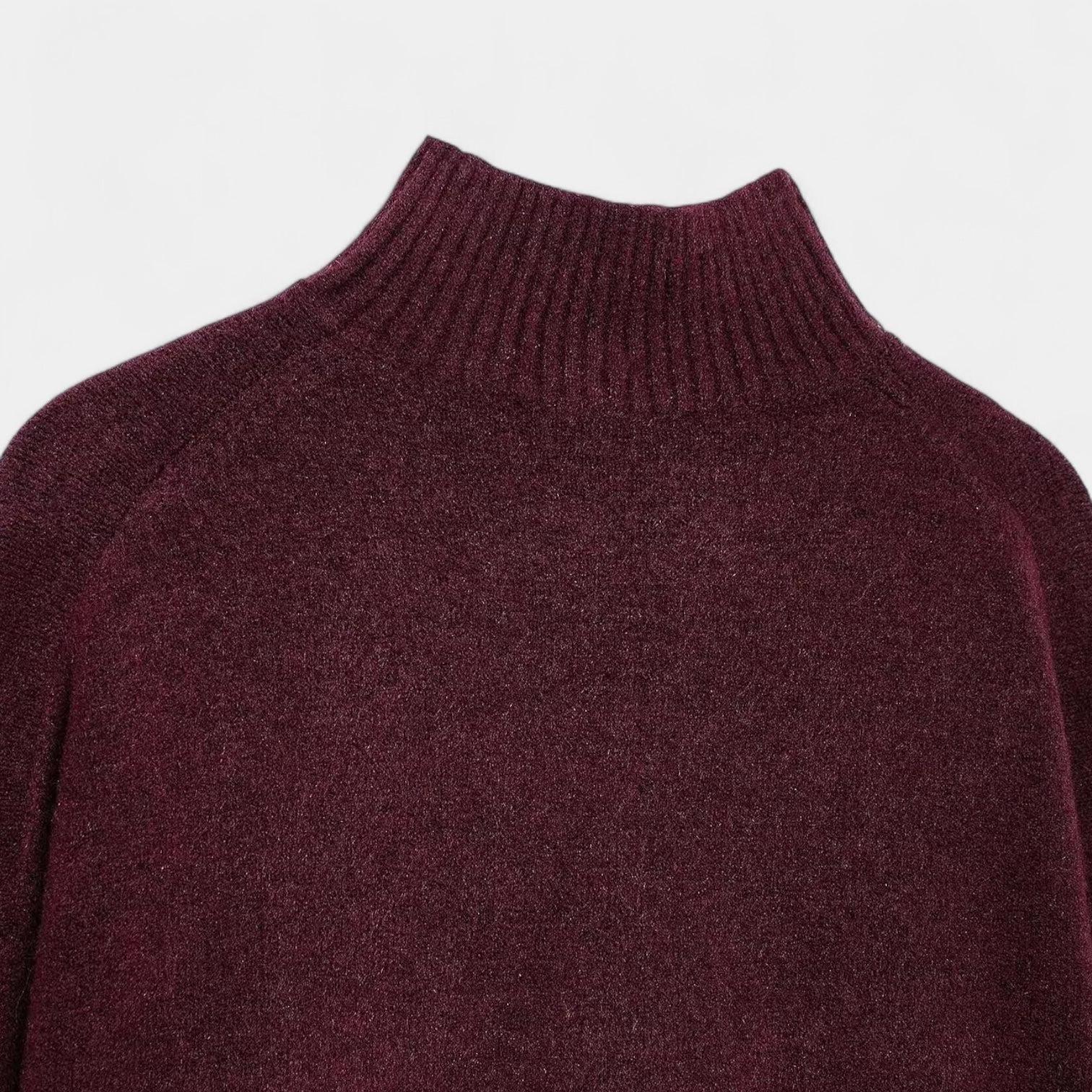 Wool Turtleneck Sweater for Women - Soft Knit Casual Jumper for Layering and Daily Wear