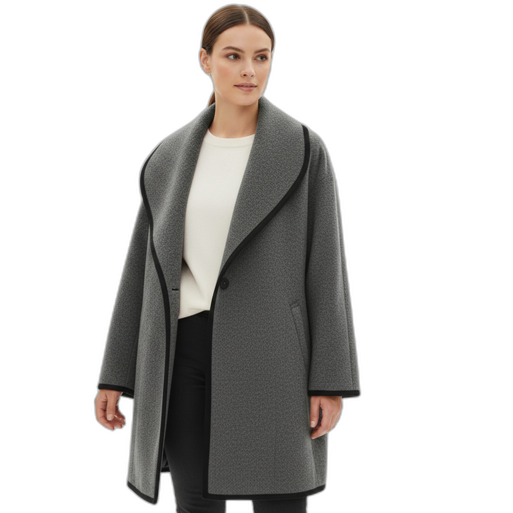Wool Women's Coat - Classic Design - Warm Outerwear for Fall and Winter - Stylish and Comfortable