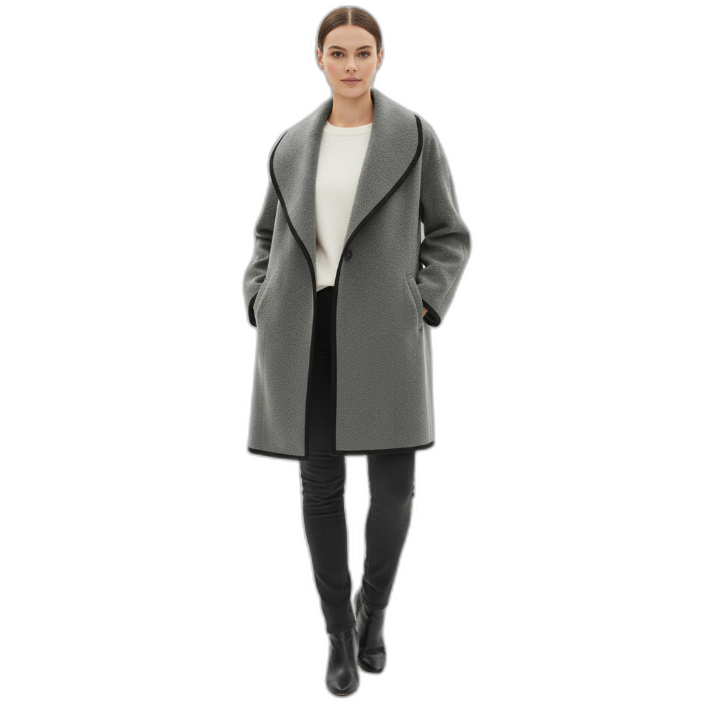 Wool Women's Coat - Classic Design - Warm Outerwear for Fall and Winter - Stylish and Comfortable