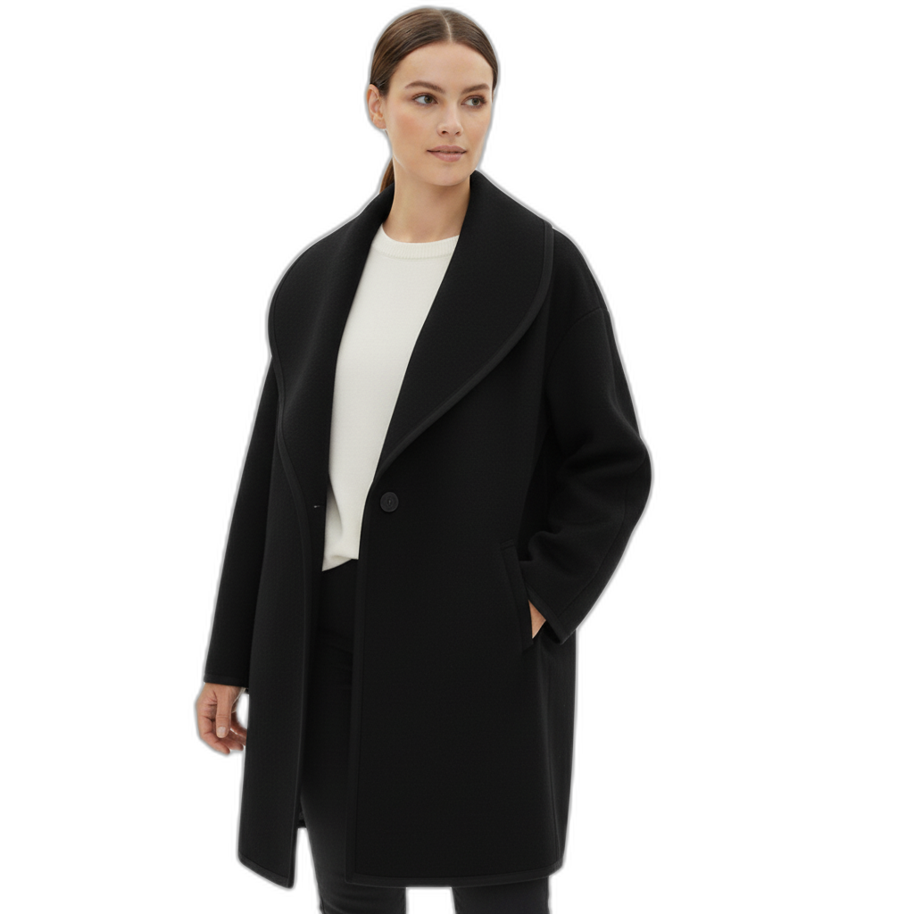 Wool Women's Coat - Classic Design - Warm Outerwear for Fall and Winter - Stylish and Comfortable
