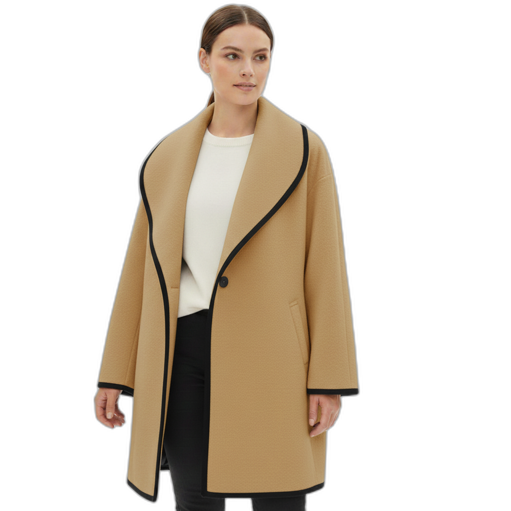 Wool Women's Coat - Classic Design - Warm Outerwear for Fall and Winter - Stylish and Comfortable