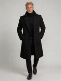 Men's Wool Long Coat | Slim Fit Stylish Outerwear | Formal and Casual Wear