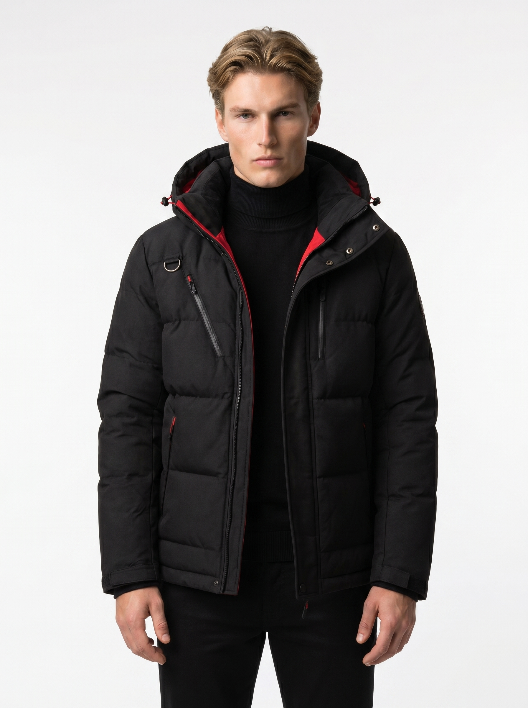 Men's Down Parka Jacket | Warm Windproof Hooded Outerwear | Ideal for Cold Weather Activities | Durable Insulated Design