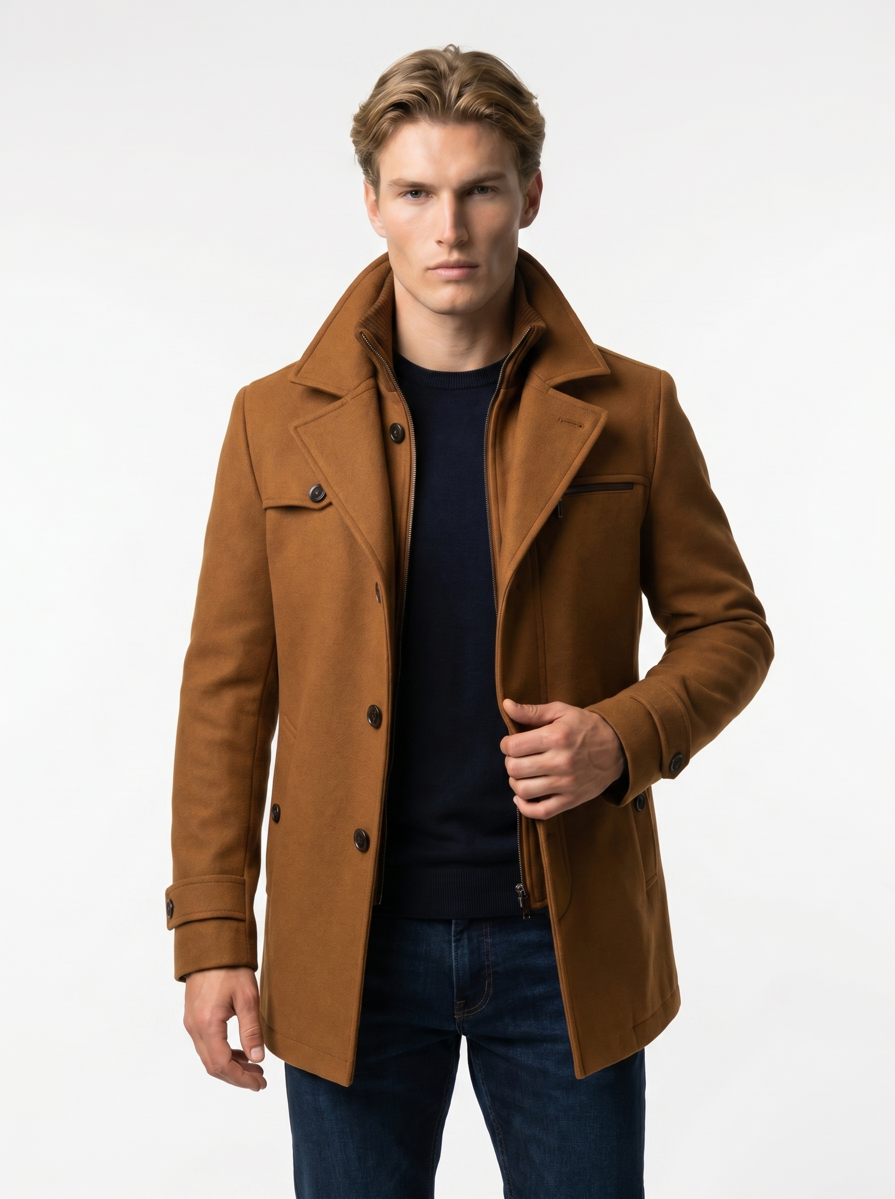 Men's Waterproof Insulated Winter Jacket with Adjustable Cuffs for Cold Weather Outdoor Activities