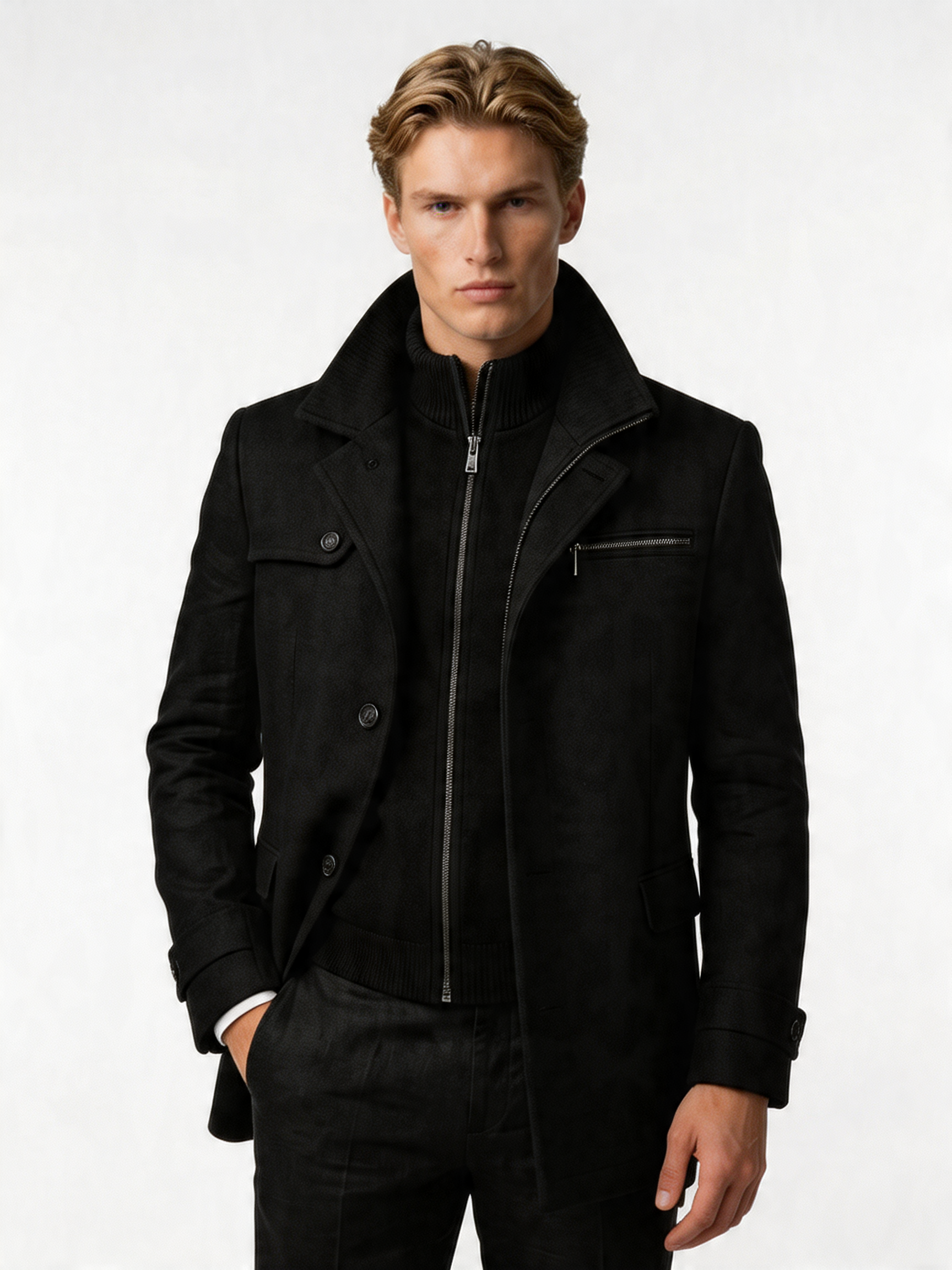 Men's Waterproof Insulated Winter Jacket with Adjustable Cuffs for Cold Weather Outdoor Activities