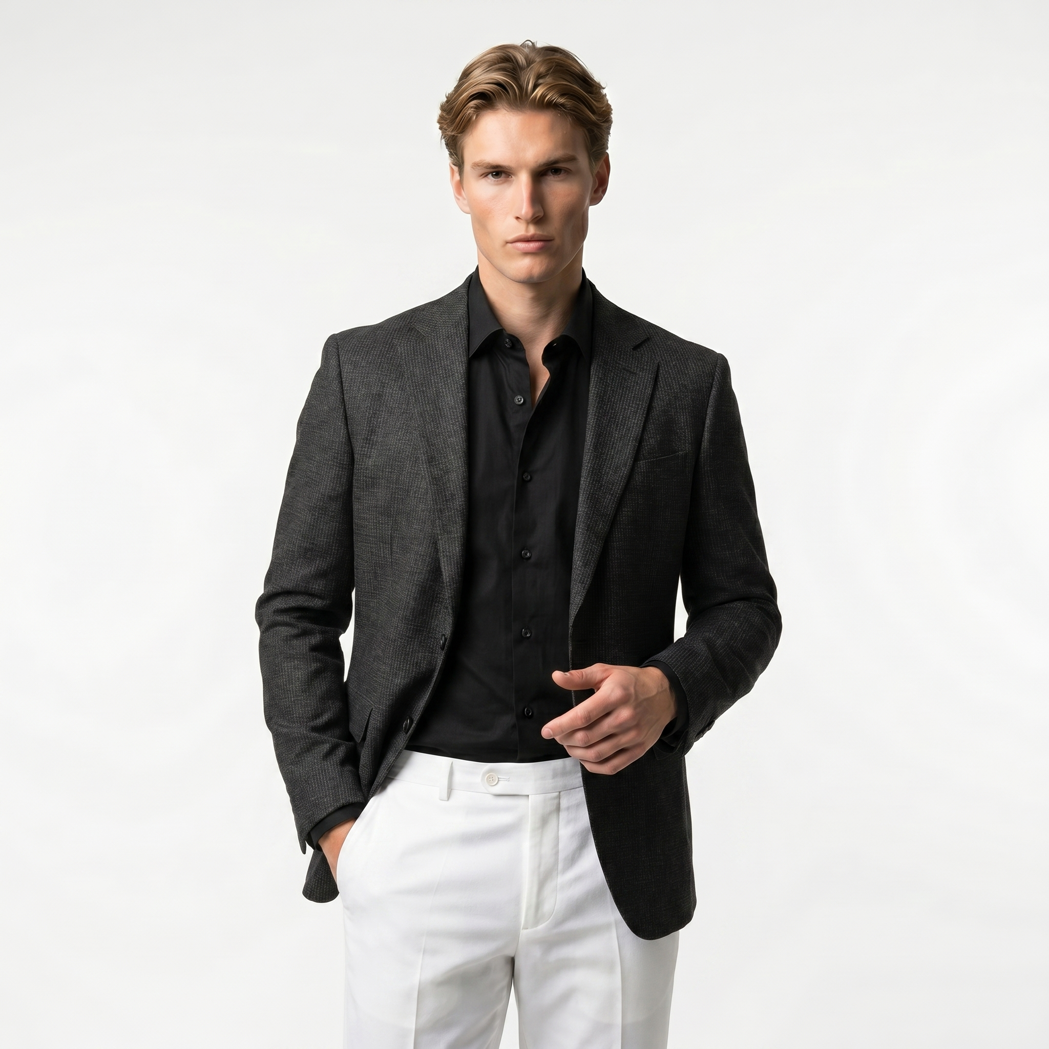 Men's Lightweight Textured Blazer | Tailored Fit | Smart-Casual Jacket for Versatile Wear