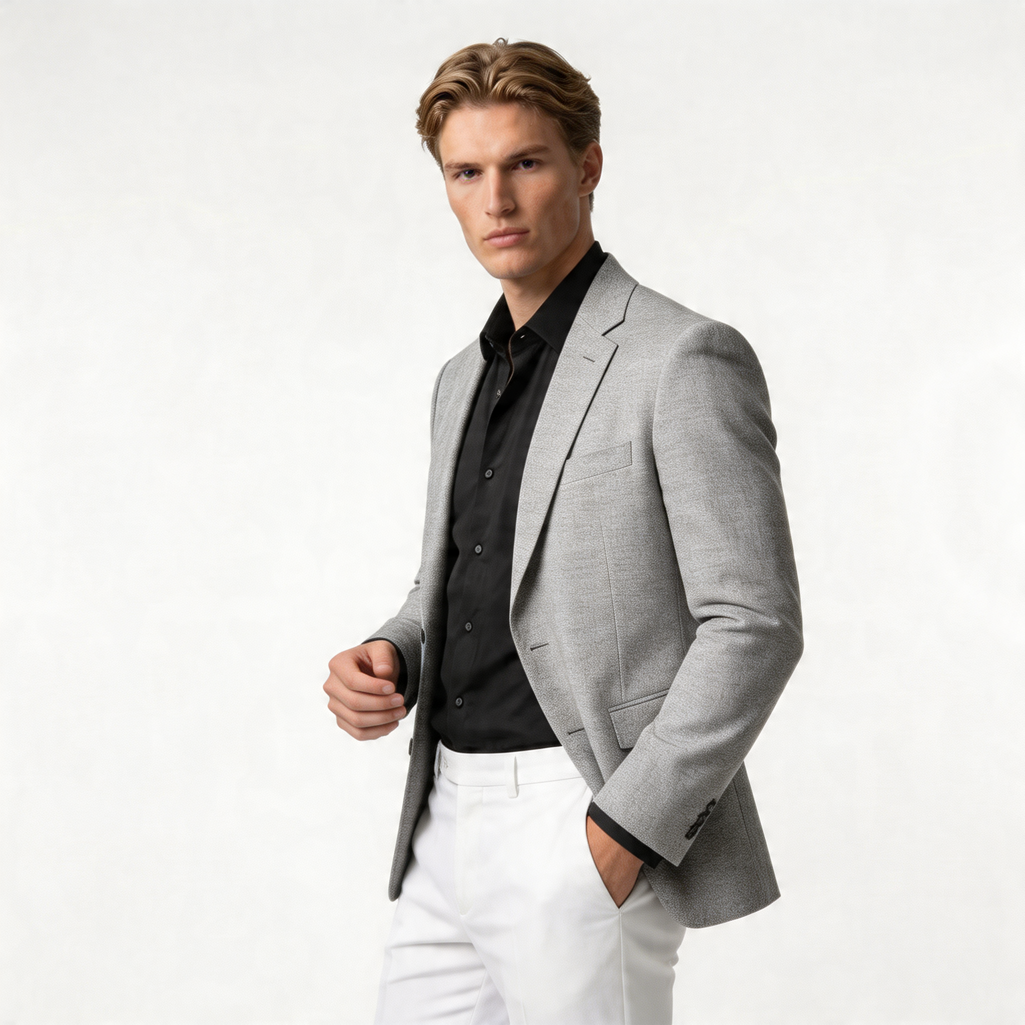 Men's Lightweight Textured Blazer | Tailored Fit | Smart-Casual Jacket for Versatile Wear