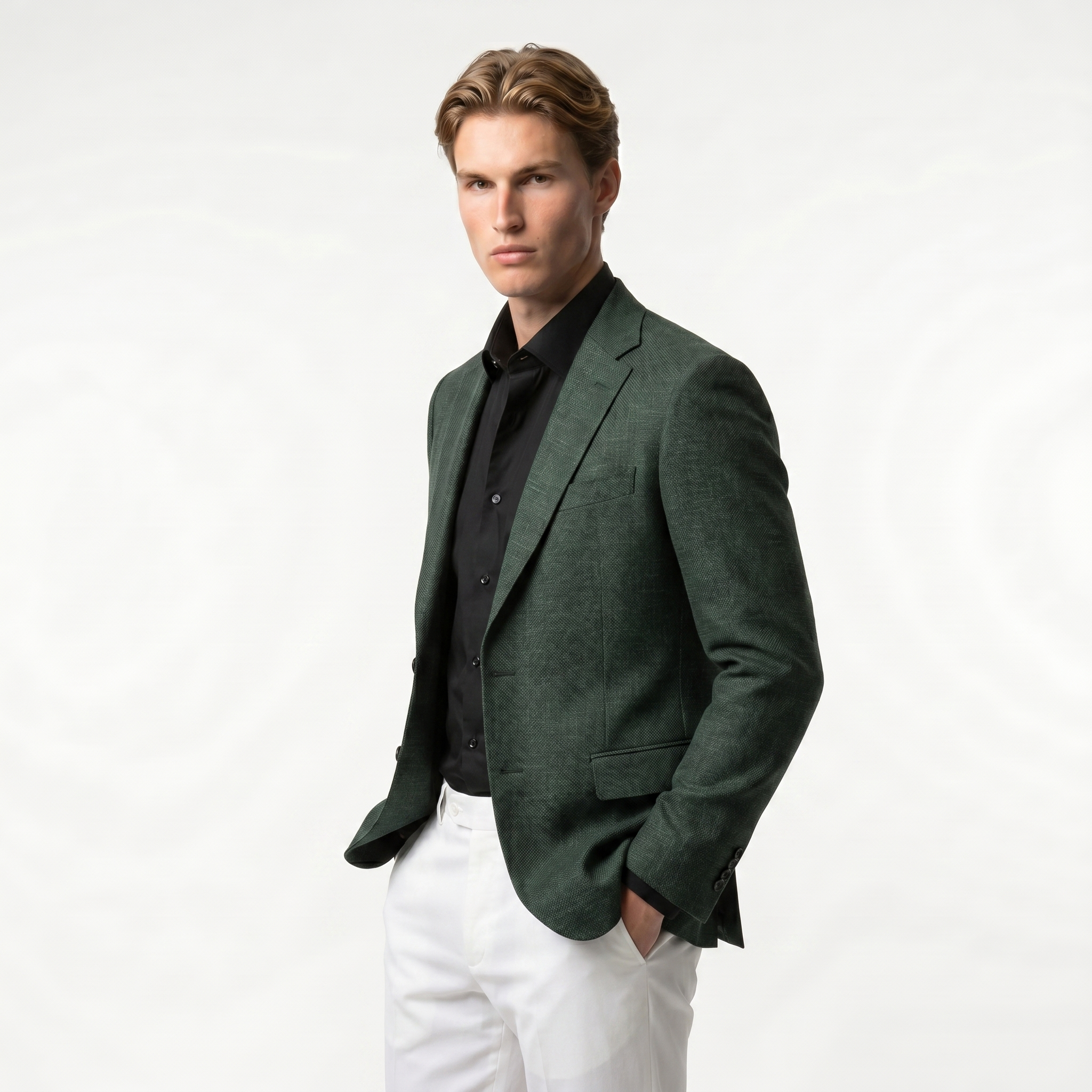Men's Lightweight Textured Blazer | Tailored Fit | Smart-Casual Jacket for Versatile Wear