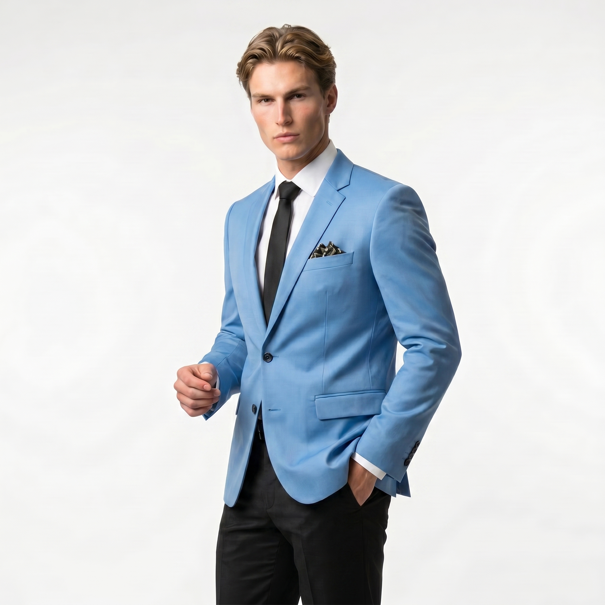 Men's Tailored Single Breasted Blazer - Lightweight Fabric, Classic Fit, Formal Suit Jacket for Business and Events