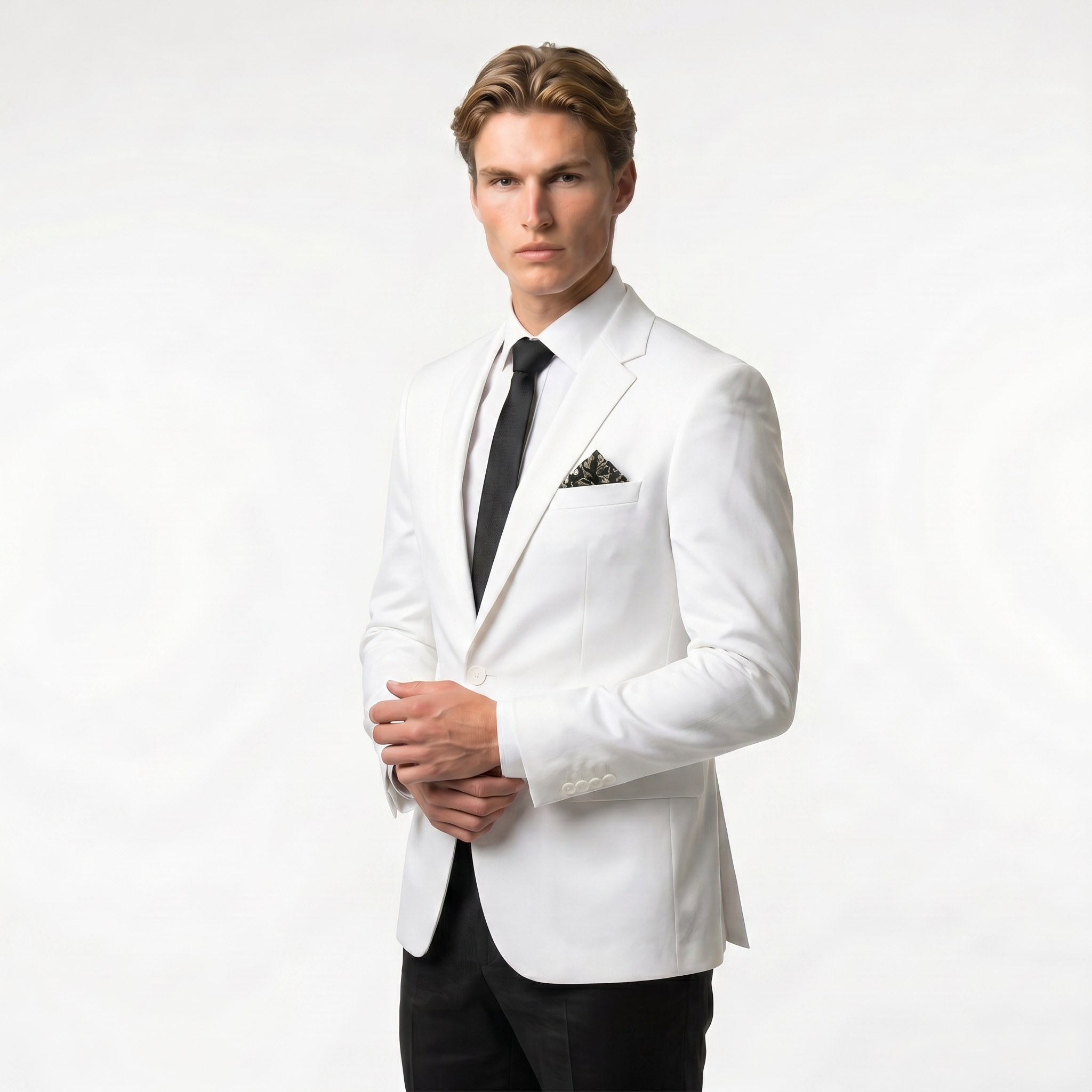 Men's Tailored Single Breasted Blazer - Lightweight Fabric, Classic Fit, Formal Suit Jacket for Business and Events