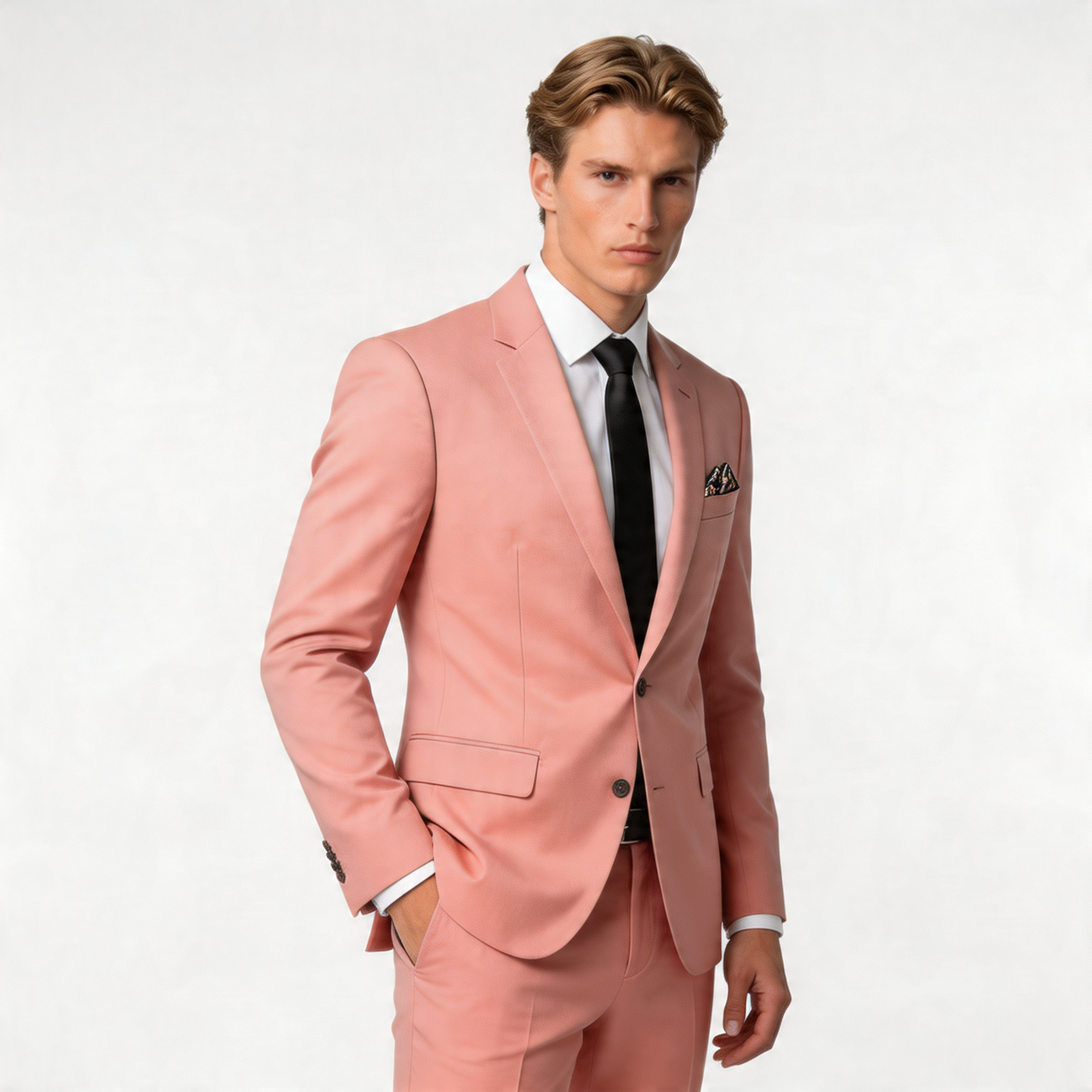 Men's Tailored Single Breasted Blazer - Lightweight Fabric, Classic Fit, Formal Suit Jacket for Business and Events
