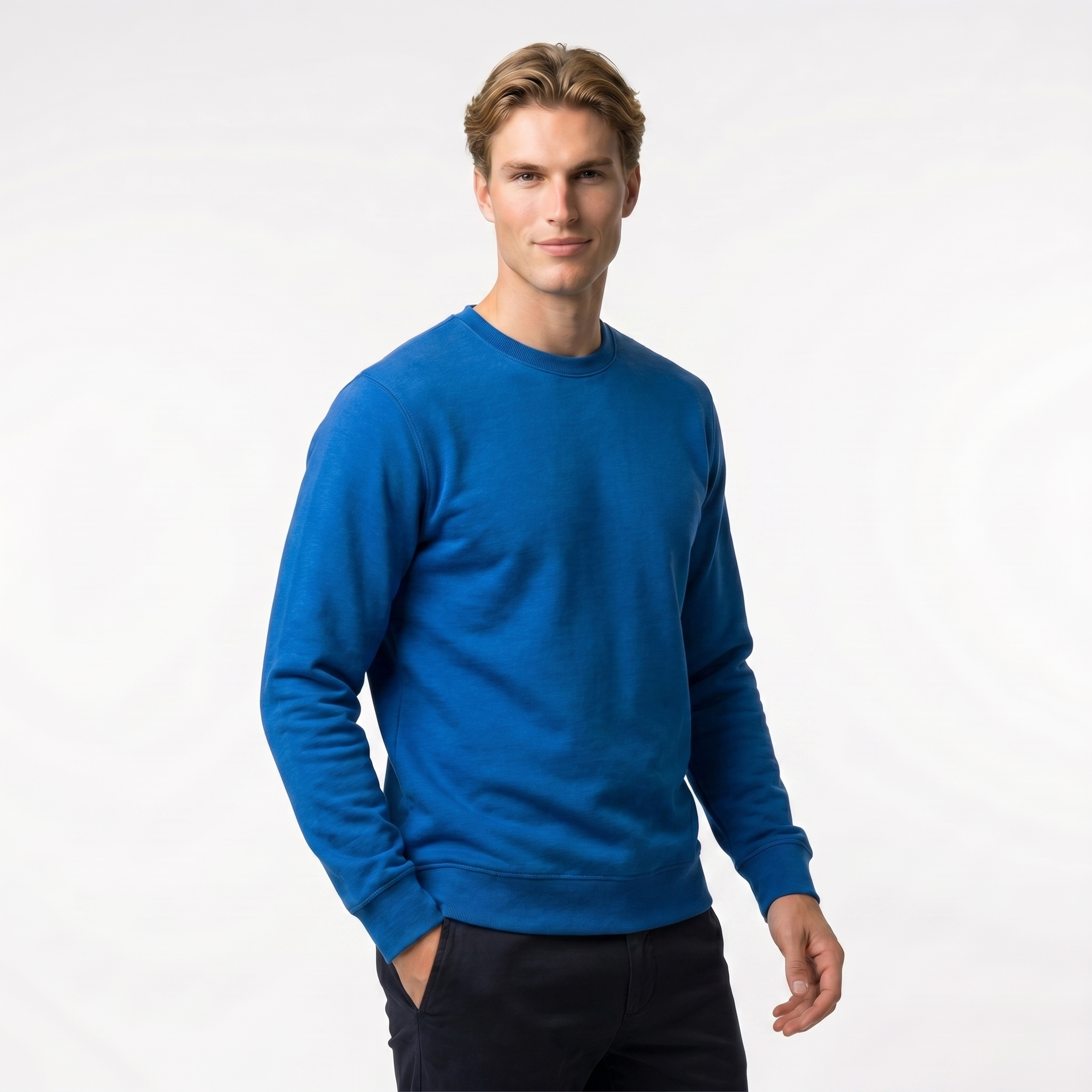 Men's Crew Neck Sweatshirt | Soft Cotton Blend | Casual Style | Everyday Comfort Wear