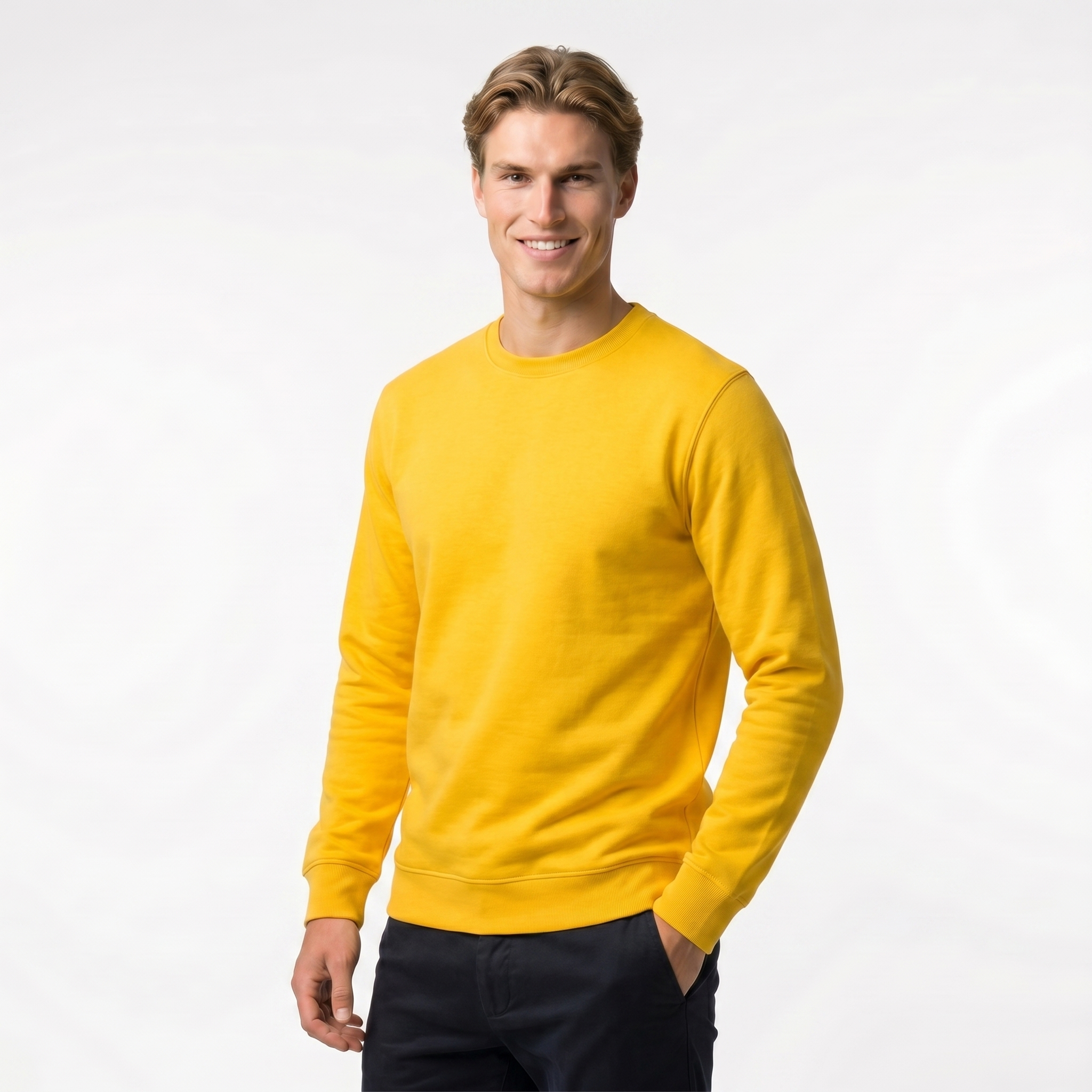 Men's Crew Neck Sweatshirt | Soft Cotton Blend | Casual Style | Everyday Comfort Wear