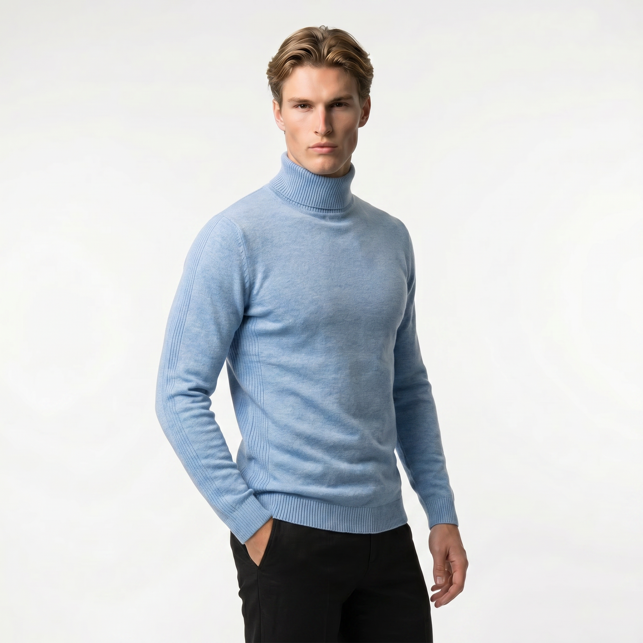 Men's Turtleneck Sweater | Soft Knit Fabric | Casual Everyday Wear | Comfortable Fit for All Seasons
