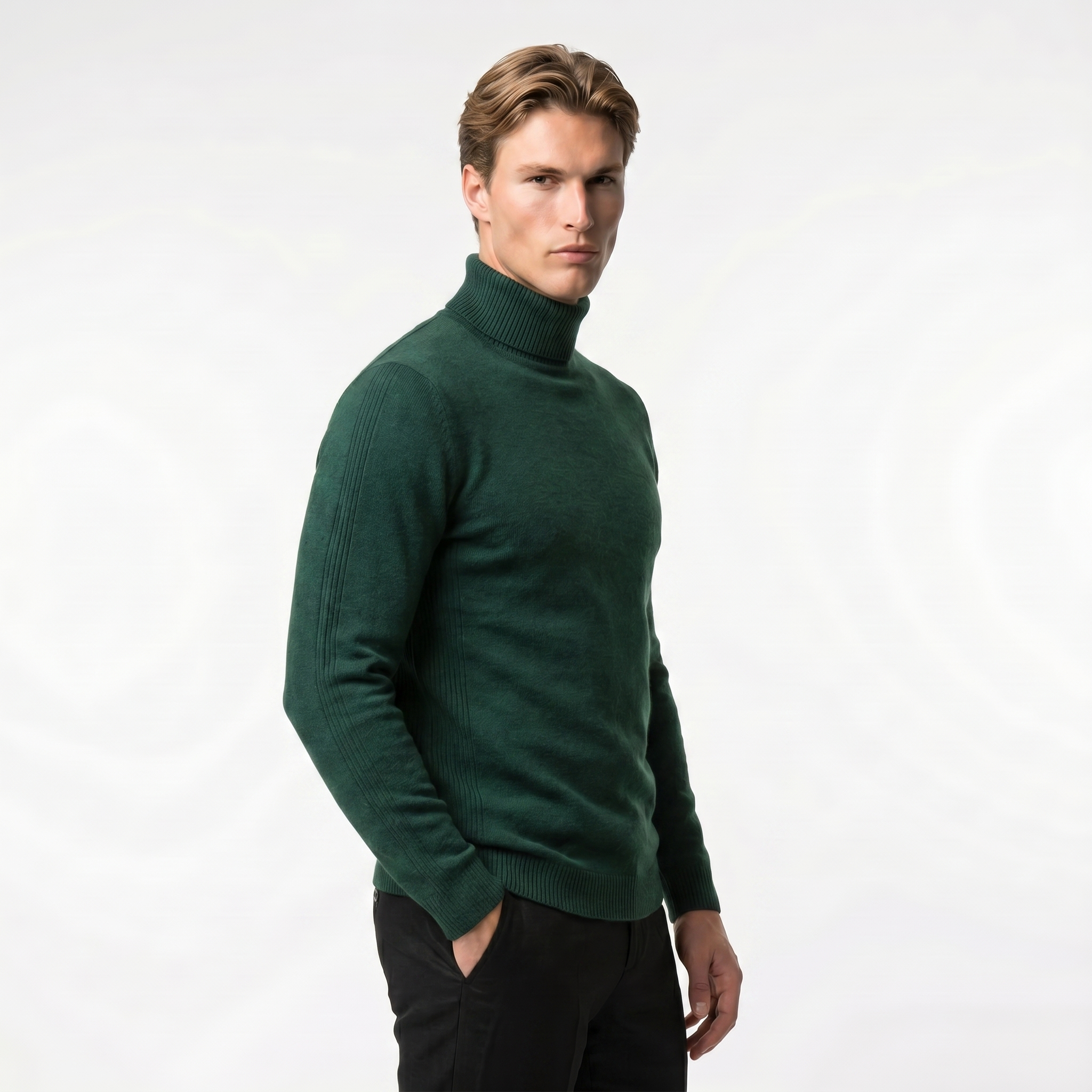 Men's Turtleneck Sweater | Soft Knit Fabric | Casual Everyday Wear | Comfortable Fit for All Seasons