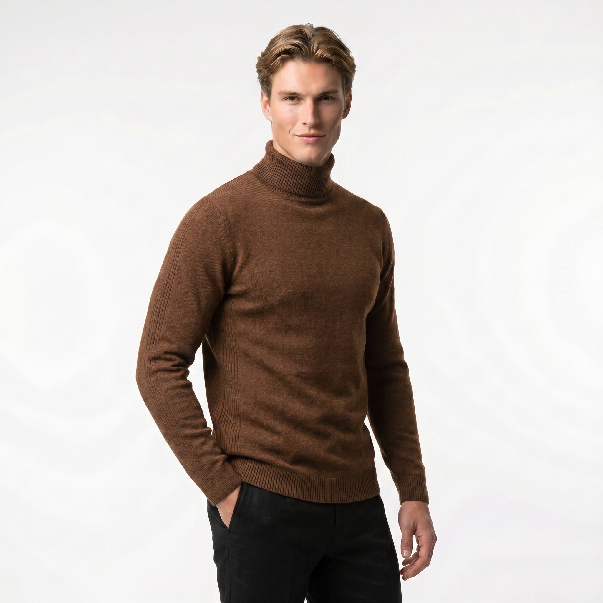 Men's Turtleneck Sweater | Soft Knit Fabric | Casual Everyday Wear | Comfortable Fit for All Seasons