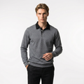 Men's Cotton Blend Long Sleeve Sweatshirt with Contrast Collar | Casual Pullover for Everyday Wear