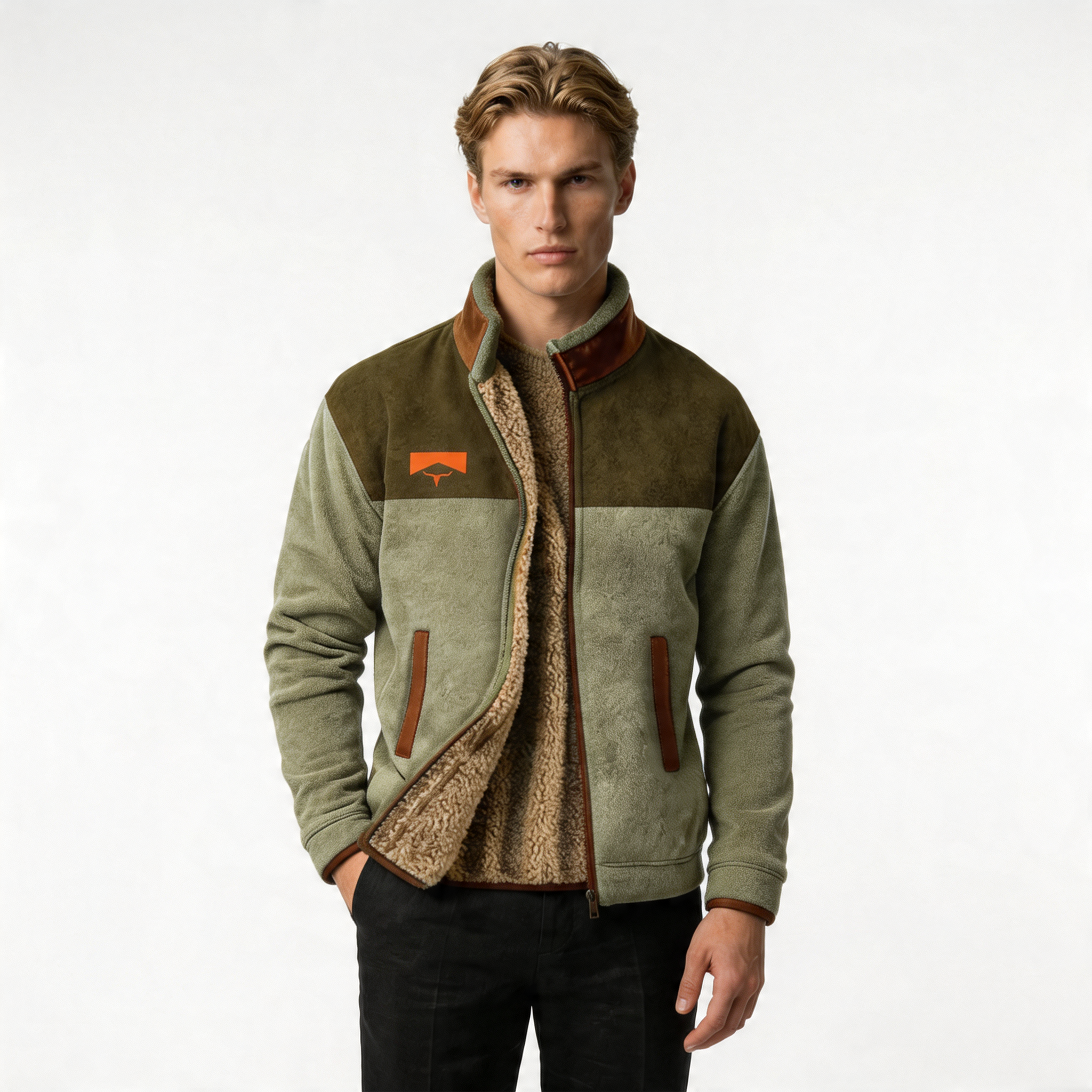 Men's Merino Fleece Jacket with Lightweight Insulation for Outdoor Activities