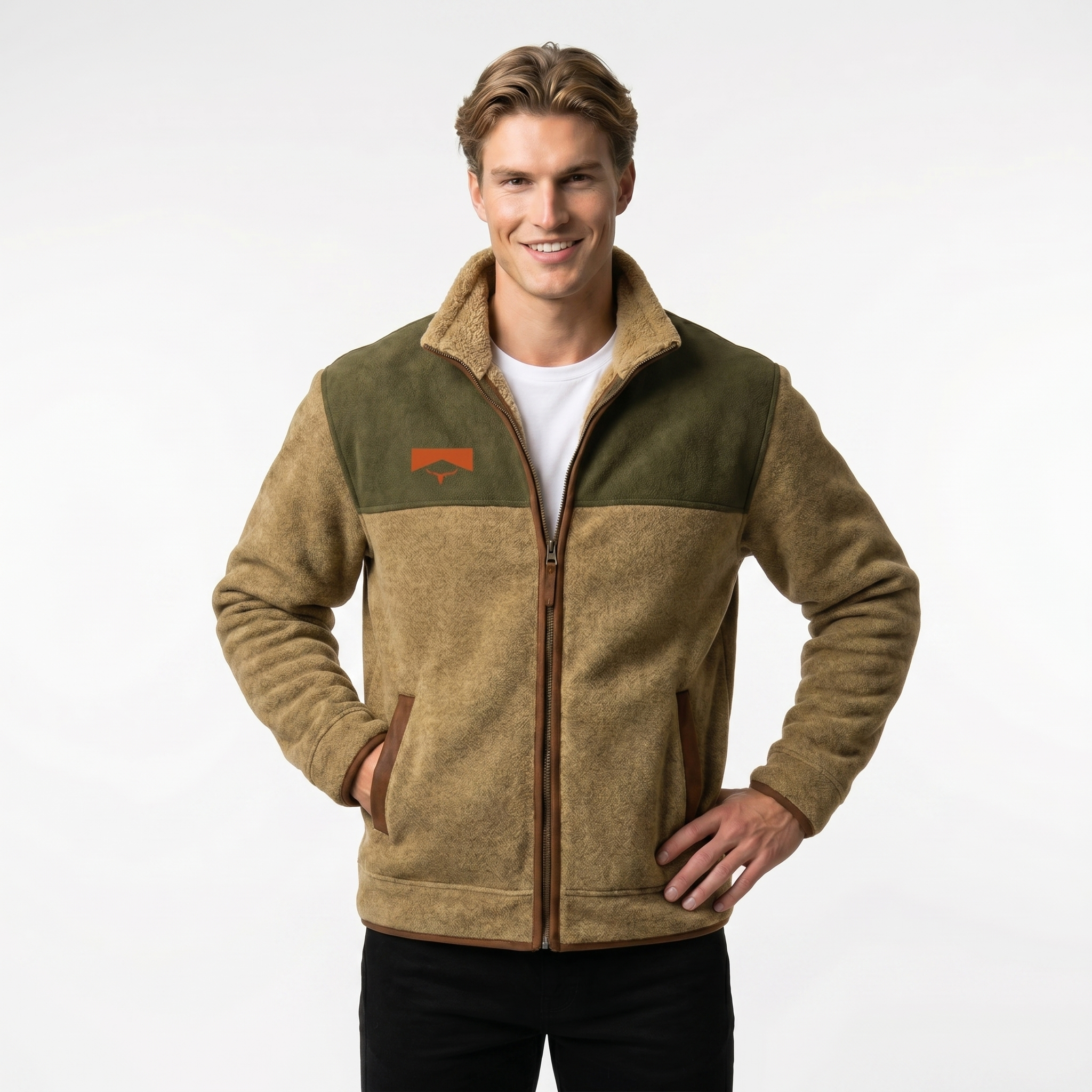 Men's Merino Fleece Jacket with Lightweight Insulation for Outdoor Activities