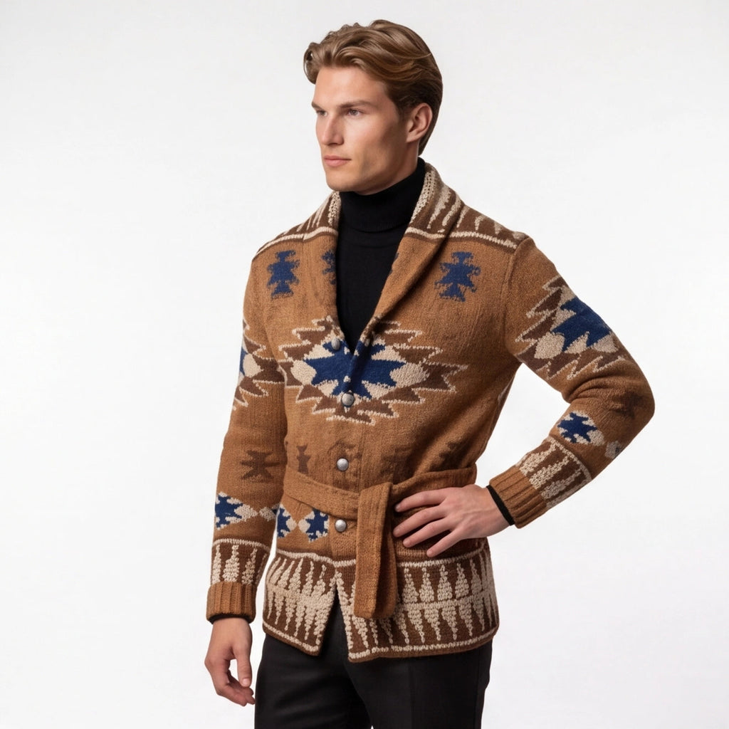 Handcrafted Western Shawl Cardigan | Cozy Knit | Casual Outerwear