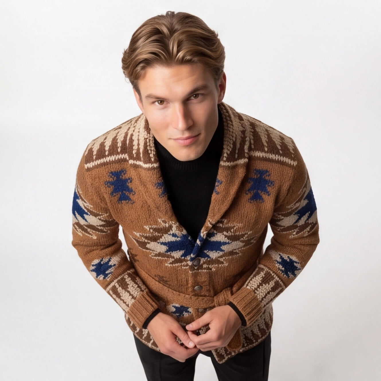 Handcrafted Western Shawl Cardigan | Cozy Knit | Casual Outerwear